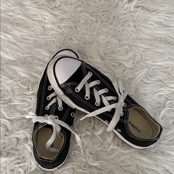 Converse Classic Black and White Chuck Taylor Kids ‘ Sneakers 2 - Picture 2 of 6